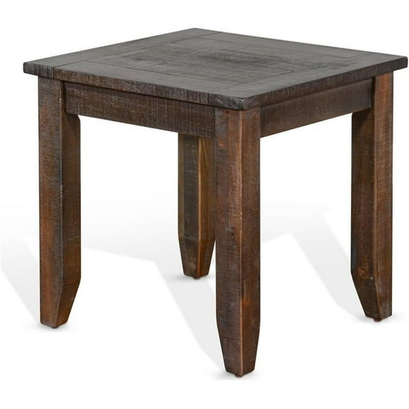 Pemberly Row 22" Transitional Wood End Table in Tobacco Leaf