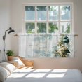 thumbnail image 3 of Vintage Oil Light Tier Curtains 36 Inch Length, Spring Flowers Leaves Candles Country Cafe Short Curtains for Bathroom Over Sink, Small Kitchen Curtain Light Filtering Drapes 2 Panels 27.5"Wx36"L, 3 of 8
