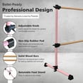 thumbnail image 2 of Ambifirner Double Ballet Barre Portable, 4ft Freestanding Dancing Barre with 3 Adjustable Heights, Wood Ballet Bar, Fitness Stretching Dancing Bar for Home, Gym, Dancing Room, 2 of 8