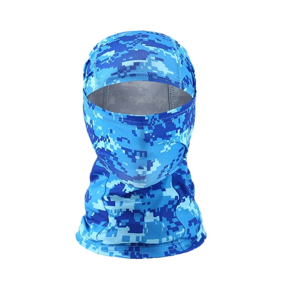 OOOUM Unisex Balaclava Shiesty Stretch Quick Dry Full Face Neck Windproof Sun Cycling Outdoor Protective Headwear Blue