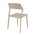 thumbnail image 3 of Luxury Commercial Living 32.75" Taupe Brown Solid Patio Dining Chair, 3 of 7
