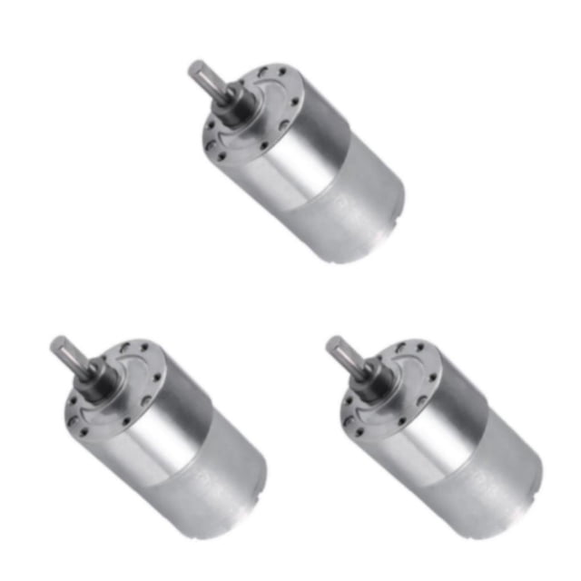 maskred 37GB-3530 12V DC High Electric Motor DIY Gear Box Replacement Silver 20RPM 3Set