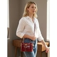 thumbnail image 6 of LAVA Small Box Crossbody Purse For Women, Designer PU Leather Mini Top Handle Tote Bag Shoulder Pouch, Satchel Flap Handbag for Ladies, 6 of 12