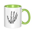 thumbnail image 1 of Taza de café y té con forma de mano de esqueleto y calavera: tazas de café de cerámica para mujeres y hombres, 1 of 5