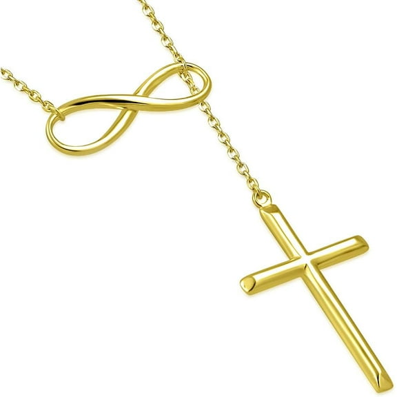 Tilga 925 Sterling Silver InfinitySilver Cross Necklaces For Women - Cross Pendants 3 Color StTilgaes Religious Jewelry with Adjustable Chain - Top Gifting Idea