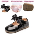 thumbnail image 6 of Baby Girls Shoes Mary Jane Flats Bowknot Non-Slip Toddler Girl Dress Shoes First Walkers Princess Wedding Shoes, 6 of 7