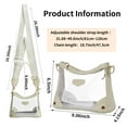 thumbnail image 5 of Tinyat Clear Crossbody Bag for Women Fashion Shoulder Bag with Metal Chain Multi-Scene Use for Outdoor Commute Concert Green, 5 of 7