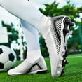 thumbnail image 5 of Soccer Cleats Mens Football Cleats Professional Soccer Shoes High-Tops Non-Slip Spikes for Big Boys Wide Training Sneaker, 5 of 7