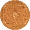 thumbnail image 1 of Ahgly Company Indoor Round Medallion Orange Traditional Area Rugs, 3' Round, 1 of 1