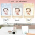 thumbnail image 5 of Yzhappy Travel Makeup Bag With LED Mirror, Cosmetic Train Case with Light up Mirror, Portable Makeup Artist Organizer Bag with Adjustable Dividers, Makeup Brush Holder Storage, Pink, 5 of 6