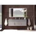 thumbnail image 5 of Nile 60" Gray Wood Floating Vanity with Gray Top and Gold Trim, 5 of 10