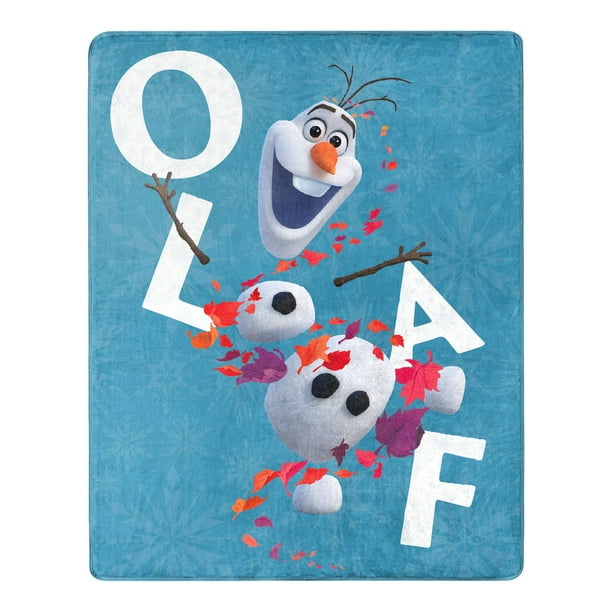 Disney Frozen 2 Blue Olaf Silk Touch Throw Blanket, 40" x 50" Walmart