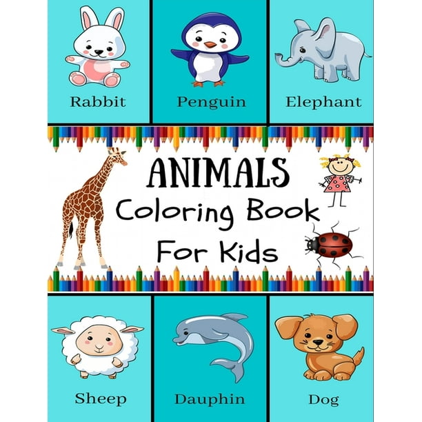 Animals Coloring Book For Kids: Zoo animals, Simple Images, Toddlers, Big  Images Animals Coloring Pages Book for Girls and Boys, Preschool,  x 11  Inches ( x  cm) (Paperback) 