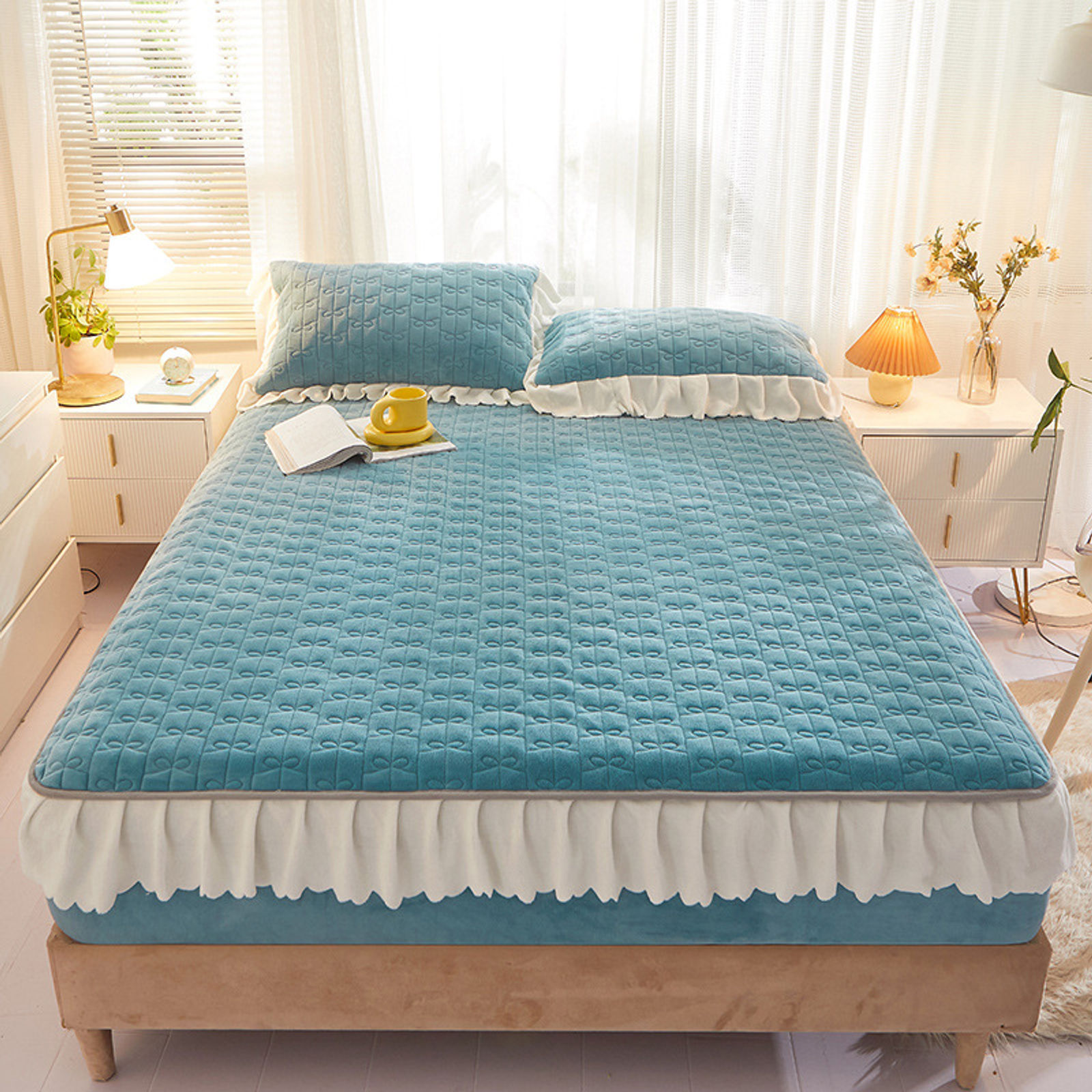 European Quilted Milk Velvet Mattress Protector Allinclusive