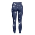 thumbnail image 6 of Renewold Sun Moon Star Navy Blue Pocket Yoga Pants for Women Active Yoga Leggings Butt Lifting Elastic Essential Leggings Lightweight Sportswear Running Tights Ankle Pants, 3XL, 6 of 8
