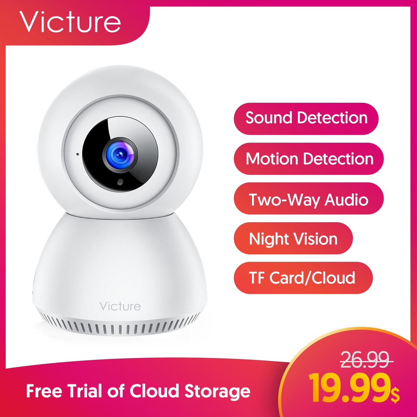 Victure Home Surveillance Camera Indoor For Pet Baby Elder Pan Tilt Motion Detection With Wi Fi Connection Walmart Com Victure Home Surveillance Camera Indoor For Pet Baby Elder Pan Tilt Motion Detection With Wi Fi Connection Walmart Com