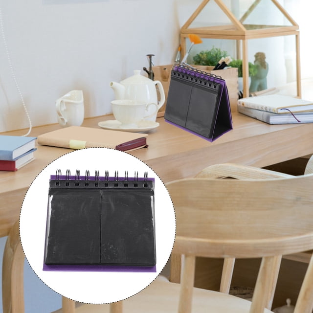 BRIGHTFUFU Unique Photo Album Purple PVC Picture Holding Set for Tabletop Display Users