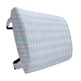 thumbnail image 1 of Oriental Lumbar Pillow, Digital Drawn Ethnic Folkloric Floral Motifs in Rhombus Repeated Arrangement, Soft Back Cushion for Office Chairs with Adjustable Straps, 14" x 13", Blue Lavender, by Ambesonne, 1 of 7