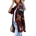 thumbnail image 4 of Bohemian Print Women Loose Casual Sweater Cardigan Coat, 4 of 5