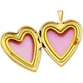 thumbnail image 2 of 14K Yellow Gold Love Heart Shaped Locket Pendants with 0.8mm Snake Chain - More Lockets (TGDJ-2360, 18.0 Inches), 2 of 5