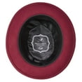 thumbnail image 4 of Montique Men's Burgundy Classic Pork Pie Felt Hat H12, 4 of 4