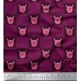 thumbnail image 1 of Soimoi polyester Crepe Fabric Square & Floral Artistic Print Sewing Fabric Yard 42 Inch Wide, 1 of 1