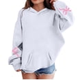 thumbnail image 5 of UACY Bow Hoodie for Girls Kids Graphic Cute Hoodies Girl's Leopard Sweatshirts Prints Casual Pullover Sweatshirt (White, 5-6 Years), 5 of 7