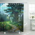 thumbnail image 1 of ABPHQTO The Tree in Evening Videojuego Digital Cg Cortina de ducha de poliéster realista 152x180 cm ABPHQTO PKNMT60x72Shower-3300, 1 of 2