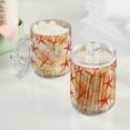 thumbnail image 2 of Yayeee 4 Pack Qtip Holder Bathroom Cotton Swab Canister with Lid Clear Dispenser Set, Orange Starfish, 2 of 6