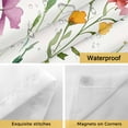 thumbnail image 4 of Spring Floral No Hooks Shower Curtain with Snap-in Liner Romantic Gradient Blue Yellow Pink Flowers Farmhouse Shower Curtains for Bathroom, Waterproof, Easy Install, Washable 72"x84", 4 of 9