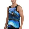 thumbnail image 2 of Gaeub Blue Viper Snake Men's Athletic Tank Top, Workout Sleeveless Shirts, Running Tank Tops for Gym, Running, Training - Medium, 2 of 9