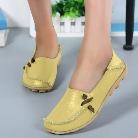 Daznico Womens Loafers Comfort Flats Shoes Womens Breathable Lace Up Shoes Flats Casual Shoes Size 7