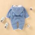 thumbnail image 2 of Baby Rompers Long Sleeve Winter Warm Knitted Infant Kids Boys Girls Jumpsuits Toddler Sweaters Outfits Autumn Children's Clothes, 2 of 5