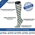 thumbnail image 6 of 7 Pairs Copper Compression Socks for Women & Men Circulation 15-20 mmHg - Better Blood Flow, Swelling , Best Support for Medical, Running, Nursing, 6 of 7