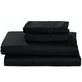 thumbnail image 2 of The Great American Store- Queen Waterbed Sheets Attached (60 x 84) Inch, 100% Natural 650 TC Cotton, 4 PC Bed Sheet Set, 18 Inch Extra Deep Pocket, Long Staple Cotton (Solid Black), 2 of 3