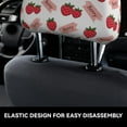 thumbnail image 4 of Kdxio Strawberry Pattern Print 2 Piece Car Head Rest Covers Set Auto Front/Rear Seats Headrest Cover Universal Fit Most Cars,Sedan, SUV, 4 of 9