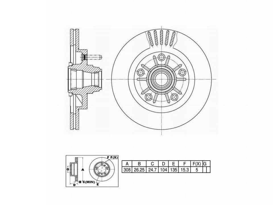 Winstop Brake Rotor and Hub Assembly, Front WS241454, Ford F-150 2003-1999