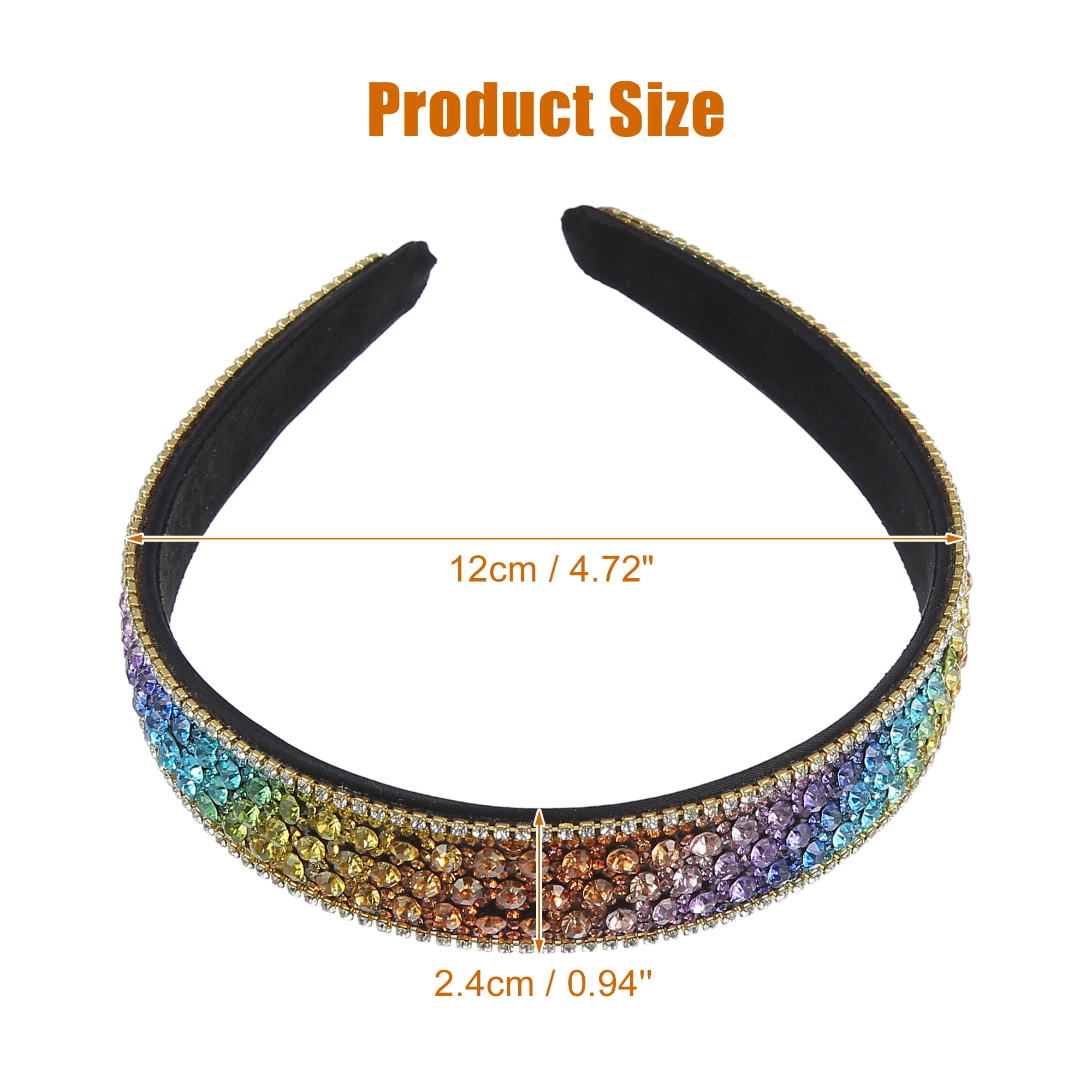 New JEWELED HEADBAND multi color rhinestone wide Statement Luxury Luxe Claire Luxe Headband - Champagne | Sassy Jones main image 2