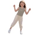 thumbnail image 6 of CYRBOKO Toddler Girls Tank Tops, Cotton Casual Sleeveless Vacation Summer T-Shirts Gray Size 2-3 T, 6 of 8