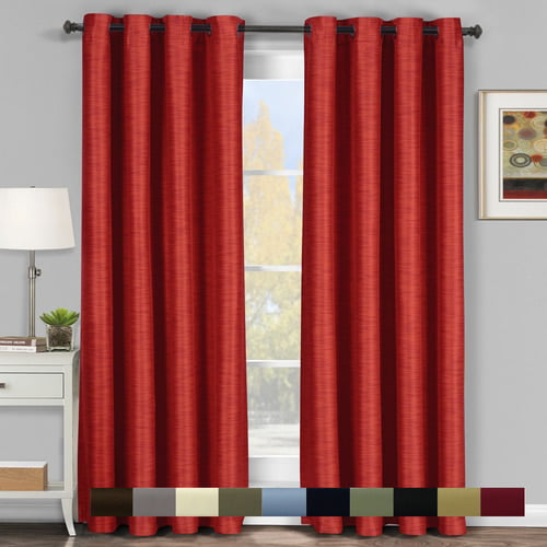 Galleria Grommet Blackout Thermal Insulated Tonal Stripe Window Curtain Panel 