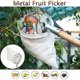 thumbnail image 2 of [16cm Diameter] Yeoman Metal Fruit Picker Telescopic Orchard Gardening Large Tree Picking Tool 1 Piece, Silver, 2 of 4