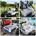 thumbnail image 6 of Golf Cart Seat Covers for 2 Seater, Purple Hydrangea Soft Microfiber Cart Seat Towel Blanket, Stripe Botanical Vintage Absorbent Breathable Non Slip Bench Seats Protector for Golf Course 51"x31", 6 of 9