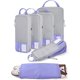 thumbnail image 1 of Juego de 6 cubos de compresión para viajes, bolsas ligeras organizadoras de equipaje, bolsas duraderas para ahorrar espacio, artículos esenciales de viaje, 1 of 6