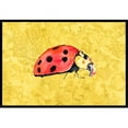 thumbnail image 1 of Carolines Treasures 8867MAT Lady Bug sur Tapis Jaune Intérieur Ou Extérieur - 18 x 27 Po., 1 of 4