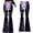 Purple1, variant on Women Halloween Pants Graphic Print Stretchy Flared Trousers Slim Fit Retro Bootcut Bottoms for Fall Baggy Wear