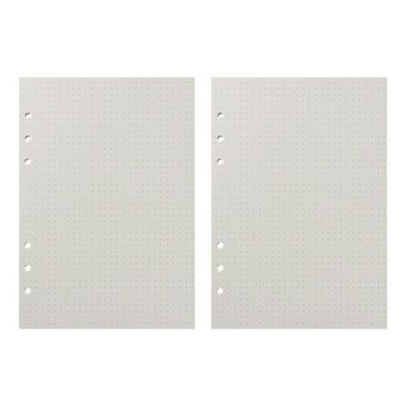 GiLiling A5 Monochrome Six-Hole Loose-Leaf Refill Paper Handwritten Journal Ledger Diary Note Pages Dot Grid Binder Insert Replacement Sheets Professional Planning System