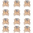 thumbnail image 2 of 12pcs Christmas Snowflake Shape Candle Holders Wooden Decorative Candlesticks, 2 of 9