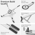 thumbnail image 3 of Laptop Stand for Desk, 3-in-1 Foldable Aluminum Laptop Riser with Magnetic Phone Holder, 8-Level Adjustable Portable Computer Stand for MacBook Air Pro, Dell, HP, iPad, iPhone, Office/Travel, Silver, 3 of 11