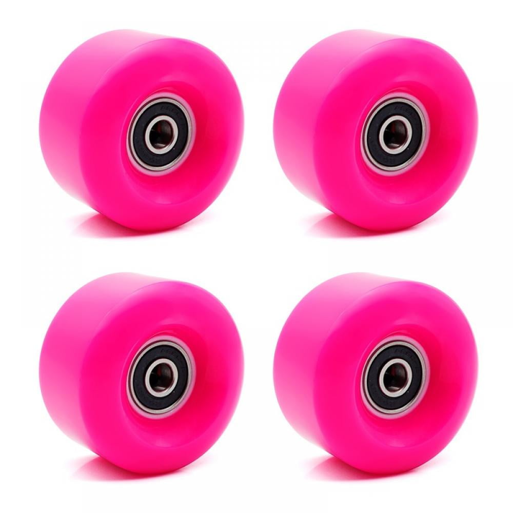 Outdoor Quad Roller Skate Wheels Set of 4,Rose