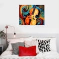 thumbnail image 5 of JEUXUS Music and Rhythm Abstract Art,giclee Canvas Prints Wall Art for Home Decor Stretched Canvas Gallery Wrapped  16x12in, 5 of 5